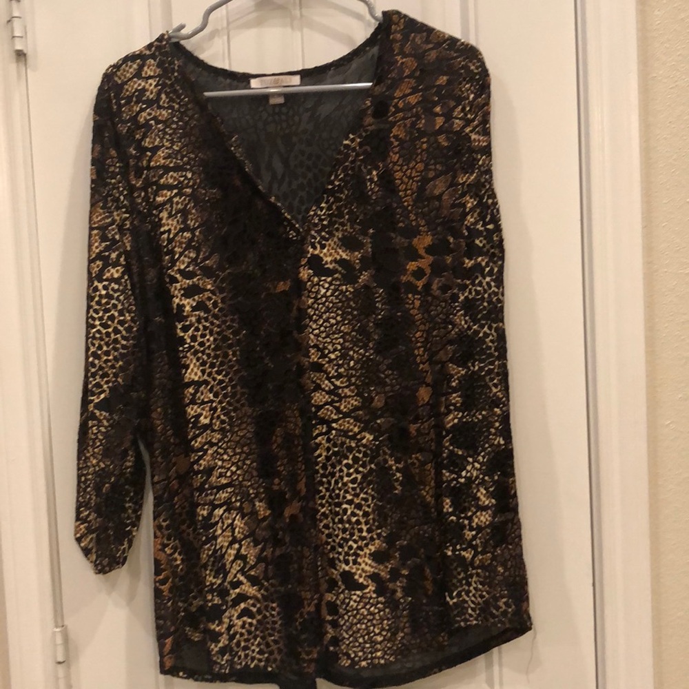 Roz&Ali Animal Print Top